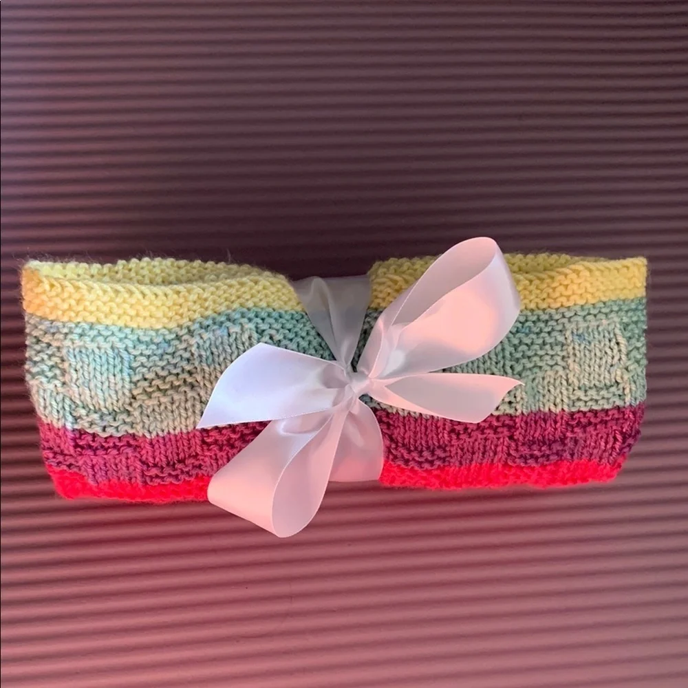 {Knit Baby Blanket} 🧺 basket weave design